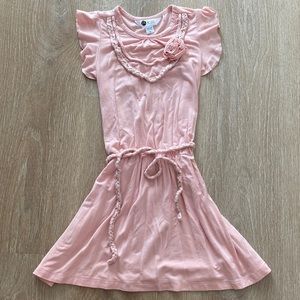 Ruffle sleeve skater dress - little girls 5